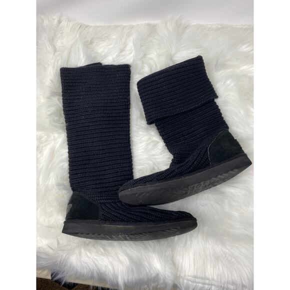 UGG Cardy Black 3 Button High Low Winter Warm Women's Boots 8 - Picture 5 of 10